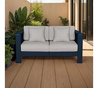 Mes Canapé de jardin 2 places - anthracite et beige
