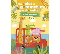 Mes colos et gommettes super chouettes ! - C'est le w nd ! - Livre à colorier - Livre de gommettes - Décors à compléter - Coloriages et gommettes - 3 ans