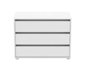 MES Commode LUIS 3 tiroirs 80x40x58 cm blanc