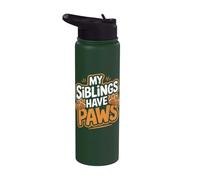 Mes frères et sœurs ont des pattes, un drôle d'amoureux des chiens Stainless Steel Insulated Water Bottle