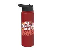 Mes frères et sœurs ont des pattes, un drôle d'amoureux des chiens Stainless Steel Insulated Water Bottle