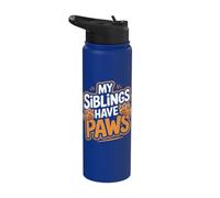 Mes frères et sœurs ont des pattes, un drôle d'amoureux des chiens Stainless Steel Insulated Water Bottle