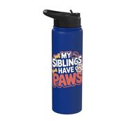Mes frères et sœurs ont des pattes, un drôle d'amoureux des chiens Stainless Steel Insulated Water Bottle