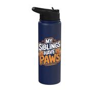 Mes frères et sœurs ont des pattes, un drôle d'amoureux des chiens Stainless Steel Insulated Water Bottle