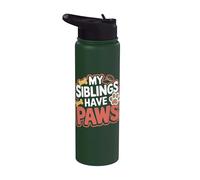 Mes frères et sœurs ont des pattes, un drôle d'amoureux des chiens Stainless Steel Insulated Water Bottle