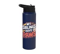 Mes frères et sœurs ont des pattes, un drôle d'amoureux des chiens Stainless Steel Insulated Water Bottle
