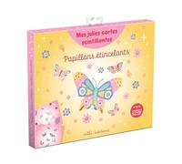 Mes jolies cartes scintillantes - Papillons étincelants - Avec 6 cartes illustrées et 6 planches de stickers pailletés - Collectif - Mila Boutan Eds - Jeux livres objets