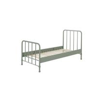MES Lit avec Sommier - Vert olive, 90x200 cm