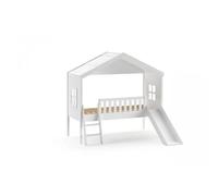 MES Lit cabane 90x200 cm Blanc