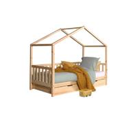 MES Lit cabane ROODY - 90x200 cm - Naturel