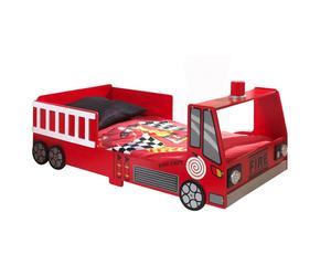 MES Lit camion de pompier 70x140 cm Rouge