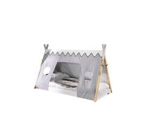 MES - Lit enfant tipi 90x200 cm - Blanc/Naturel