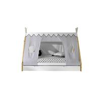 MES Lit enfant tipi avec tiroir - Blanc et naturel