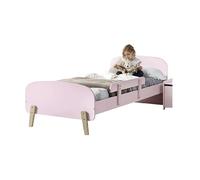 MES Lit Kidly avec barrière - 90x200 cm Rose