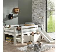 MES Lit mi-hauteur PINO 90x200 - Gris