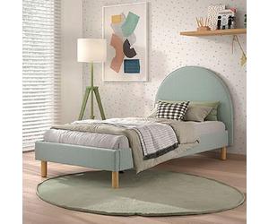 MES Lit simple LUNA avec sommier - Vert clair