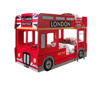 MES Lits superposés bus London - 90x200 cm - Rouge