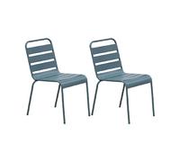 Mes lot de 2 chaises de jardin - Bleu gris