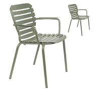 Mes Lot de 2 chaises de jardin empilables - Vert