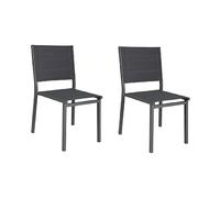 Mes Lot de 2 chaises de jardin - Gris