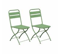 Mes Lot de 2 chaises de jardin pliables - Vert