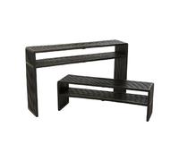 Mes lot de 2 consoles en teck - Noir