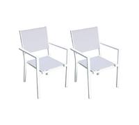 Mes lot de 2 fauteuils de jardin - Blanc