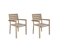 Mes Lot de 2 fauteuils de jardin - Crème
