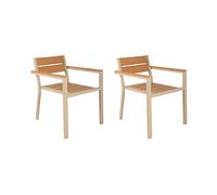 Mes Lot de 2 fauteuils de jardin - Crème