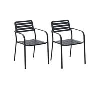 Mes Lot de 2 fauteuils de jardin - Gris