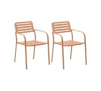 Mes Lot de 2 fauteuils de jardin - Terracotta