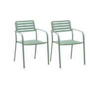 Mes lot de 2 fauteuils de jardin - Vert