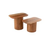 Mes lot de 2 tables basses acacia - Marron