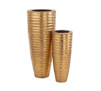 Mes Lot de 2 vases métal - Or