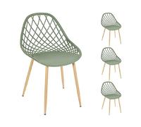 Mes lot de 4 chaises de jardin - Vert