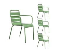 Mes lot de 4 chaises de jardin - Vert