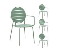Mes lot de 4 chaises de jardin - Vert