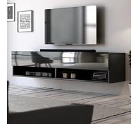 Mes Meuble TV suspendu Lesli - Noir