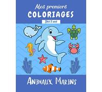 Mes premiers coloriages Animaux Marins dès 2 ans: 50 animaux de la mer à colorier pour les plus petits - Grand Format