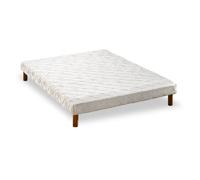 Mes Sommier tapissier 14 lattes - Blanc