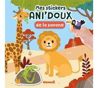 Mes stickers Ani'doux de la savane - Mad Pillow - Hemma - broché - Jeux livres objets