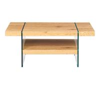 Mes Table basse rectangulaire verre - Chêne