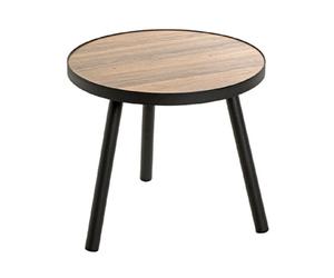 Mes Table d'appoint ronde - Chêne et noir