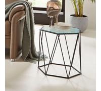 Mes Table d'appoint verre et métal - Noir