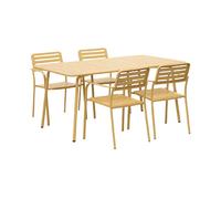 Mes Table de jardin Baca - jaune moutarde