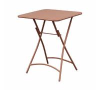 Mes Table de jardin carrée pliante - Terracotta