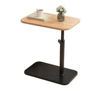 Mesa C - Petite table d'appoint pivotante à 360°, petit bureau auxiliaire | Économie d'espace | Noyer, bois, banc de canapé noir, bureau pour ordinateur portable à côté du lit pour salon