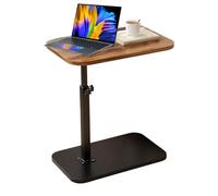 Mesa C Table d'appoint pivotante à 360 degrés de 15,75 pouces pour petits espaces | Bureau pour canapé, bureau latéral pour lit, bureau pour ordinateur portable hauteur réglable