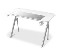 DRIFT GAMING DZ175 - Bureau Gaming, 120x60x75cm, Tapis de Souris XL, Gestion des Câbles, Porte-gobelet et Support Casque. Supporte 100Kg, Blanc