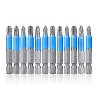 Mesee 12Pcs Embouts de Tournevis à Tête Cruciforme Magnétique Embout Visseuse Phillips Antidérapante 50mm Hex Tige Embout Vissage Magnétique PH1 PH2 PH3 PZ1 PZ2 PZ3 pour Tournevis Électriques à Main